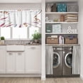 thumbnail image 5 of LALILO Kitchen Curtain Valance Watercolor Boho Chic Rod Pocket Window Curtain 52"x 18" Set of 2, 5 of 7