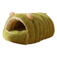 thumbnail image 2 of Cama cerrada para gatos, removible y lavable, cueva de invierno, nido plegable, cálido y seguro para gatos y perros pequeños de interior, cabaña de felpa cómoda y acogedora para mascotas, 2 of 6