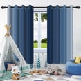 thumbnail image 6 of Nanqianyi Blue Curtain for Bedroom/Living Room Blackout,Grommet Curtains Light Blocking Room Darkening Window Drapes 2 Panels,52"W x 63"L, 6 of 8