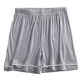 thumbnail image 2 of Feancey Pajama Shorts for Women Plus Size Pj Bottoms Soft Modal Lounge Shorts Comfort Elastic Waist Summer Short Pants Gray L, 2 of 7