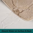 thumbnail image 7 of Heeneeso M12 Microfiber Bathroom Rug Non-Slip Machine Washable Beige Stone 1PC 30 x 18", 7 of 7
