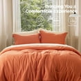 thumbnail image 3 of Cozy Comfort Full Size Comforter Set Burnt Orange, 7 Pieces Soft Bedding Sets with Comforter, Sheets, Pillowcases & Shams, All Season Boho Bed in a Bag Full Size, 80GSM, 3 of 7