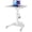 White, variant on BONTEC Mobile Standing Desk Adjustable Height, Rolling Laptop Cart with Storage Shelf, Hooks, Portable Workstation with Pneumatic Lift, Ergonomic Compact Home Office Desk, White 23.6" x 20.5"