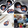 thumbnail image 3 of Jeiento 12pcs Car Seat Covers Full Set Auto Interior Sets Eagle Auto Steering Wheel Seatbelt Cover Coasters Armrest Pad American Flag Keychains Gifts for Women Men, 3 of 7