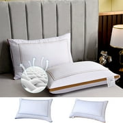 pstuiky Hotel Quality Pillow for Side & Back Sleepers Cool Cotton Pillow Insert 48X74Cm White or Blue High Elasticity & Support