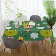 thumbnail image 6 of GZHJMY Cute Frog Tablecloth, Rectangle Waterproof Washable Polyester Table Cover for Picnic Dinner Holiday Party Decor, 54 x 72 Inch, 6 of 7
