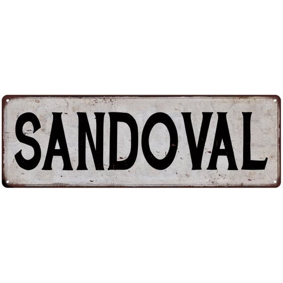 SANDOVAL Vintage Look Rustic Chic Metal Sign 6x18 106180036857