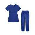 thumbnail image 1 of Sivvan Womens Scrub Set - Multi Pocket Cargo Pants & Stylish Mock Wrap Top, 1 of 4