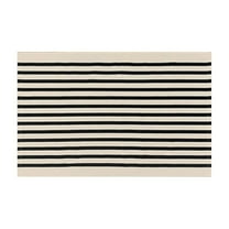 Black and White Striped Outdoor Rug Runner Layering Doormat Farmhouse Front Porch Rug Throw Carpet for Hallway/Front Steps/Bathroom/Kitchen/Home Entrance