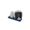 thumbnail image 3 of Three Star Handmade Italian Alabaster Stone Dog Desk Clock AB130, 3 of 3