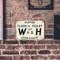 thumbnail image 2 of Noete Vintage Toilet Metal Sign 12x16 Inch Retro Bathroom Wall Art Decor with "Please Flush & Wash Hands" Design for Home, Office, Cafe, Bar & Pub, 2 of 8