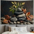 thumbnail image 2 of Orinice Rocks Leaves Nuts Tapestry Wall Hanging Unique Style for Home Decor Living Room Bedroom Apartment Farmhouse Dorm 40x30inch, 2 of 6