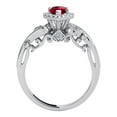 thumbnail image 2 of Mauli Jewels Marquise Shape Ruby Gemstone Engagement Rings for Women, 3/4 Carat Diamond, 14K Solid White Gold Wedding Rings, Gifts for Her, 2 of 3