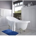 thumbnail image 4 of 1 Small Clara Clark Bath Mat Bathroom Rug - Absorbent Memory Foam Bath Rugs - Non-Slip, Thick, Cozy Velvet Feel Microfiber Bathrug, Plush Shower, Toilet- Floor Bathmats Carpet - Blue - 17"x24", 4 of 4