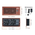thumbnail image 4 of VEVOR Register Booster Fan, Quiet Vent Booster Fan Fits 4” x 10” Register Holes, with Remote Control and Thermostat Control, Adjustable Speed for Heating Cooling Smart Vent, Brown, 4 of 9