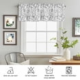 thumbnail image 4 of Rod Pocket Window Valances Vintage Cherry Blossoms Birds Branches Short Kitchen Curtains Black White Window Treatment Drapes for Bedroom Bathroom Living Room 60x18In,1 Panel, 4 of 9