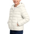 thumbnail image 2 of BXJX Boys Puffer Hooded Jackets, Zip up Warm Lightweight Long Sleeve Outerwear with Pockets White Size 14-15 T, 2 of 7