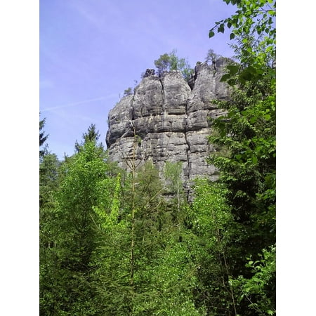 Canvas Print Elbe Sandstone Mountains Hiking Climb Stretched Canvas 10 x (Best Mountains To Climb In India)