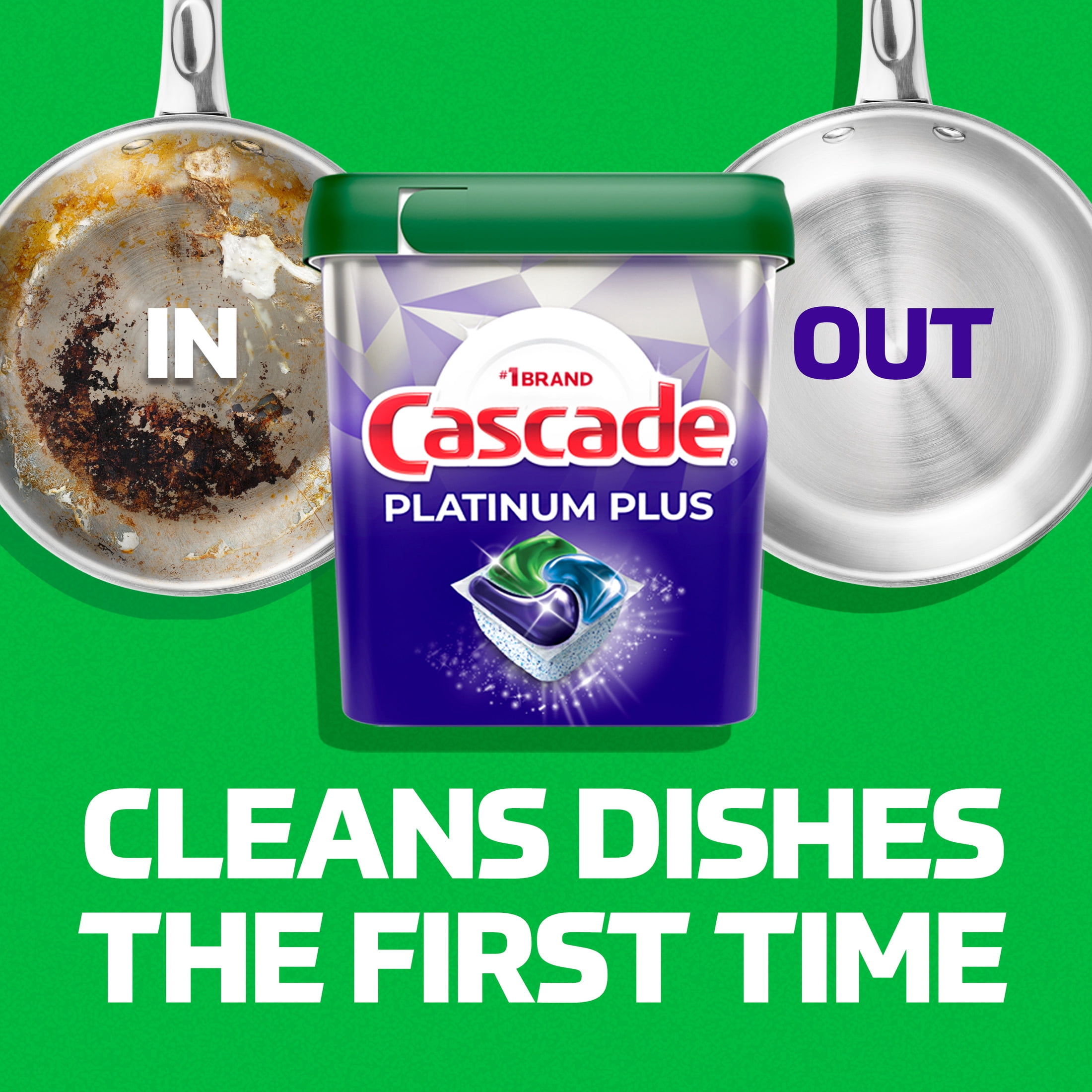 Cascade Platinum Plus Dishwasher Detergent Clean, 62 Count