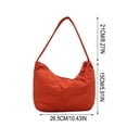 thumbnail image 3 of EARKITY Women's Solid Color Handheld Bag Large Capacity Soft Nylon Bag Armpit Bag Style Shoulder, 3 of 7