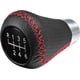 thumbnail image 3 of Pomo de palanca de cambios universal de cuero manual de 6 velocidades, piezas de tuning para automóviles, 3 of 5