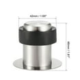 thumbnail image 2 of 42x46mm Door Stopper Stainless Steel Brushed Silver Tone, 2 of 5