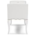 thumbnail image 4 of Bowery Hill Contemporary Faux Leather Tufted Bench in White, 4 of 5
