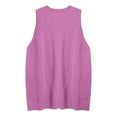 thumbnail image 5 of Pink Cozy Pocket Sweater Vest Women Womens Sleeveless Sweater Vest V Neck Loose Knit Casual Flattering Tunic Top, 5 of 6