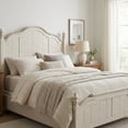 thumbnail image 3 of Antique White Headboard with Chestnut Top Solid Wood Farmhouse Design, 3 of 3