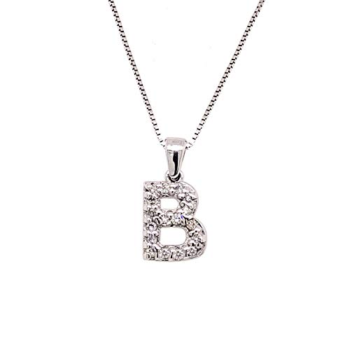 Diamond Initial Pendant Necklace 