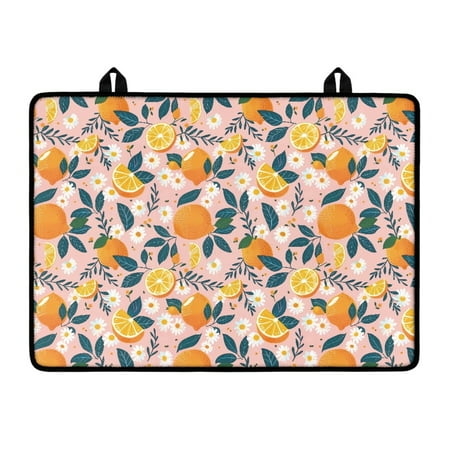 

Renewold Glass Stove Top Cover Electric Stove Top Protector Cooktop Mat for Electric Stove Heat Resistant Anti-slip Range Cover for Kitchen Counter Orange Flower Pink