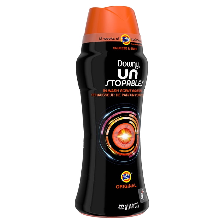 Downy Unstopables Laundry Scent beads, Tide Original Fresh Scent, 14.8 oz, Fabric Booster