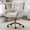 Ivory, variant on Noble House Rostin Velvet Swivel Home Office Chair, Ergonomic Makeup Vanity Seat with Adjustable Gold Base, Green