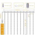 thumbnail image 4 of Aleko Cortina de luz LED, 3 * 2 m 200 luces Cortinas de arcoíris que cambian de color, luces de cadena para ventana con control remoto USB, para el día de San Valentín ACTIVE Biensenido a ACTIVE, 4 of 4