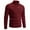 Wine, variant on Wrtxtat Mens Stand Collar Pullover Sweater Twist Cable Knitted Long Sleeve Quarter Button Casual Ribbed Henley Sweaters with Pockets Beige XXXL