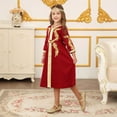 thumbnail image 4 of breaise Muslim Dress for Kids Girls Long Sleeve Lace Prayer Dress Ethnic Style Long Robe Dress, 4 of 7