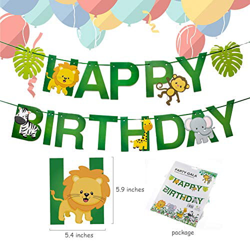 1st Birthday Party Decorations Kit Wild One Party Supplies with Banner Animal 