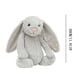 thumbnail image 3 of Jellycat Bashful Bunny Toys Jellycat Gray Bunny Cherry Stuffed Toy, 3 of 9
