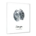 thumbnail image 2 of Designart 'Kiss of Two Lovers In Romantic Moon Shape' Modern Framed Art Print, 2 of 4
