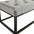 thumbnail image 6 of Serta Danes Tufted Bench with Iron Legs Pearl Gray, 6 of 7