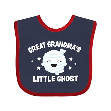 

Inktastic Cute Great Grandma s Little Ghost with Stars Gift Baby Girl Bib