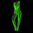 thumbnail image 1 of Pink Temptation Luminous Sexy Lingerie Fishnet Stockings Glowing Shiny plus Size Advanced Top Open Crotch Free off One-Piece Uniform Fluorescent, 1 of 1