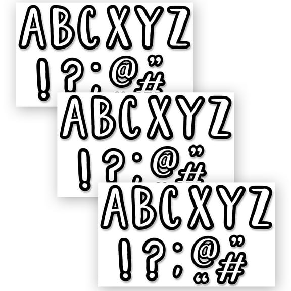 Creative Teaching Press Café 7 Inch Designer Letters, 114 Pieces Per Pack, 3 Packs