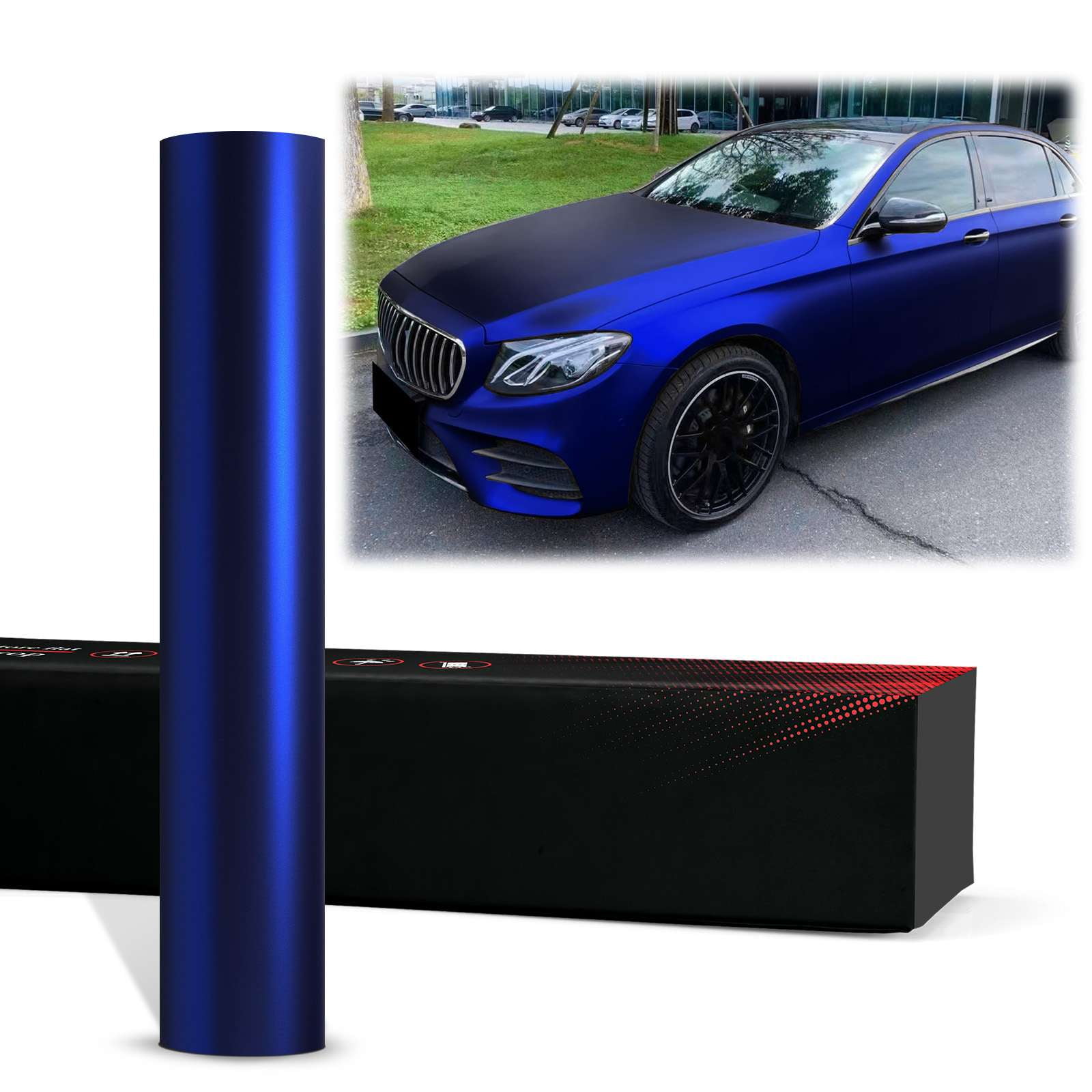 DIYAH Gloss Chrome Mirror Vinyl Car Wrap Sticker with Air Release Bubble Free Anti-Wrinkle 12 x 60 ( 1 ft x 5ft ) (Blue)