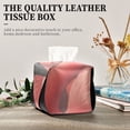 thumbnail image 4 of Red Flamingos Tissue Box Cover Leather Square Rectangle Tissue Box Holder for Bathroom Living Room Desk Office Decor, 4 of 7
