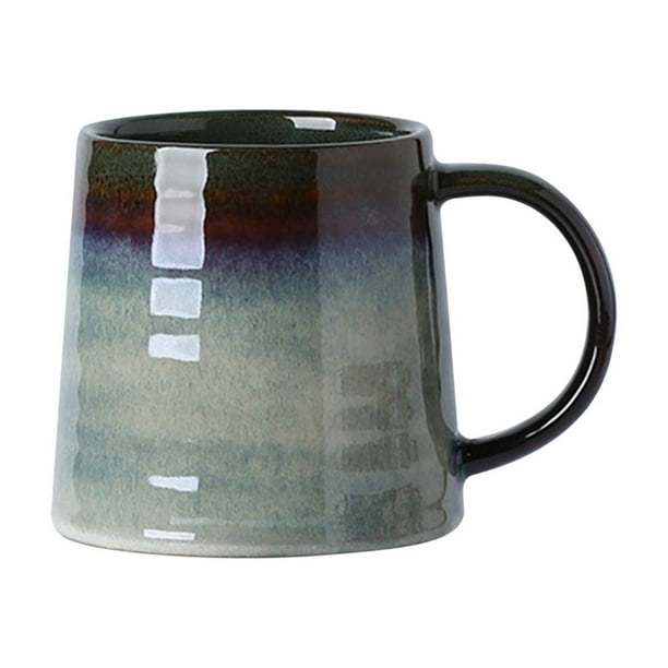 Taza de café de cerámica con gradiente, taza de café creativa con gradiente C