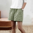 thumbnail image 5 of Kvture Women's Casual Wide Leg Shorts with Pockets Vintage Elastic Waist Striped Pattern Short Pants for Women XL, 5 of 6