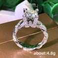 thumbnail image 3 of EOEMY Gorgeous 925 Silver Filled Rings Cubic Zirconia Women Wedding Jewelry Size 6-10-7, 3 of 3