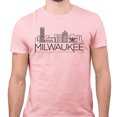 thumbnail image 2 of Skyline Milwaukee Wisconsin Shirt Unisex Small Pink, 2 of 5