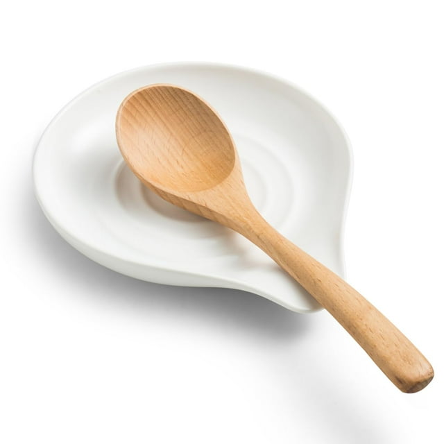 Soporte de cocina blanco grande de porcelana Spoon Rest LAUCHUH